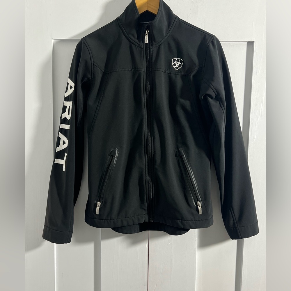 Ariat Softshell Jacket Black Full Zip Wind Water … - image 2
